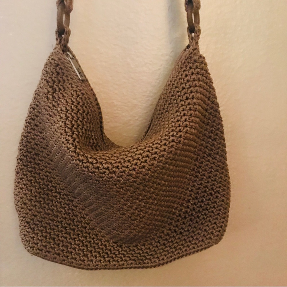 The Sak crochet purse coffee color